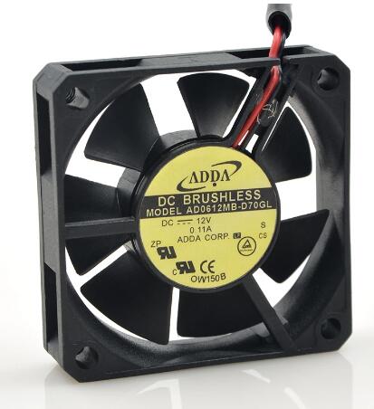 Original ADDA AD0612MB-D70GL Cooling Fan 12V 0.11A 1.32W 2wires AD0612MB-D70GL Fans